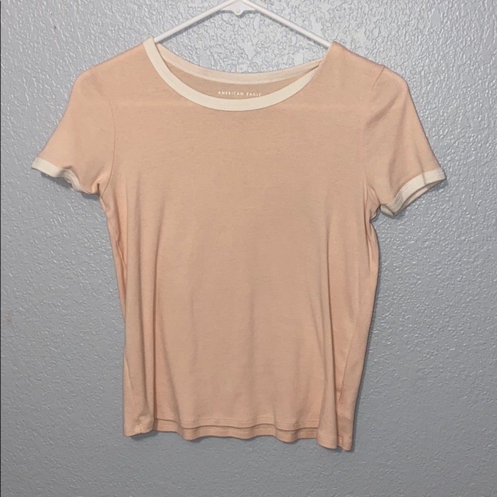 American eagle Pink/cream T-shirt